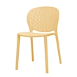 Midcentury Plastic Kids Side Chair Yellow Set of 4