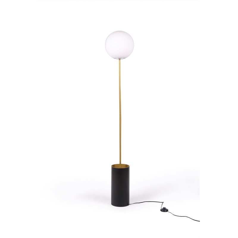 Contemporary Medal floor lamp Black