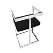Bar Stool with Black Velvet cushion and Stainless Steel Base