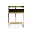 Bar Stool with Black Velvet cushion and Gold Base