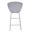 Mid-century Plastic Counter Stool with Metal Legs Gray Set of 2
