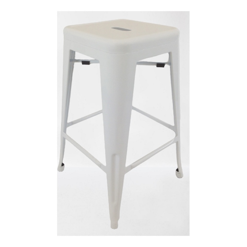 Metal Stool White Set of 4