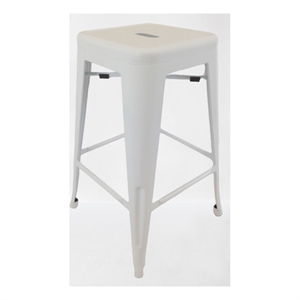 Metal Stool White Set of 4