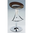 Adjustable Arcrylic Bar Stool in smoke brown with chrome base