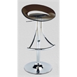 Adjustable Arcrylic Bar Stool in smoke brown with chrome base