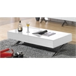 COFFEE TABLE WHITE/WHITE MIRROR With CHROME LEGS