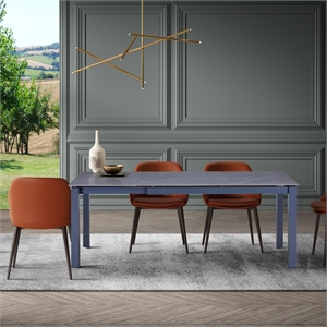 Expandable Matte Ceramic Top Dining Table 55&quot to 79&quot