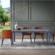 Expandable Matte Ceramic Top Dining Table 55