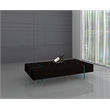 WOOD  WENGE COLOR COFFEE TABLE W/ 19mm TEMPERED GLASS BASE