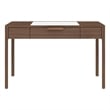 Creative Images International Wooden Office Desk in Walnut Color with Marble Top