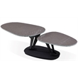 Gray Motion Coffee Table with Cermanic Top and Metal base