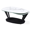 WHITE Motion Coffee Table with Cermanic Top and Metal base