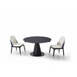 Black Sintered Stone Dining Table with Solid Steel legs