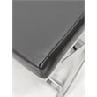 Gray Accent Stool with Chrome Base