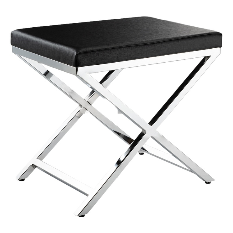 Black Chair with Chrome Base