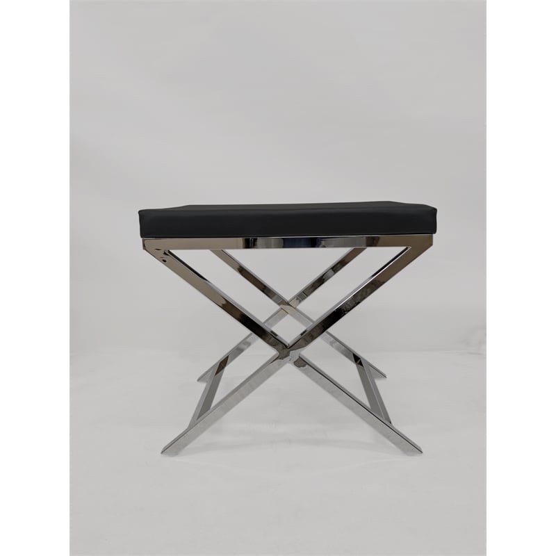 Black Chair with Chrome Base