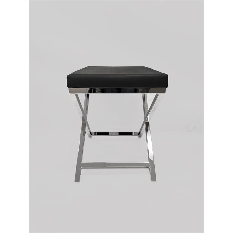 Black Chair with Chrome Base
