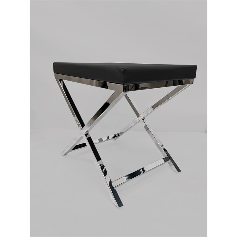 Black Chair with Chrome Base