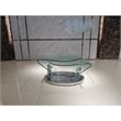 Motion Coffee Table with Clear Glass Top and Chrome Base