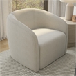 Creative Images International ELISSIDY Upholstered Fabric Club Chair in Beige