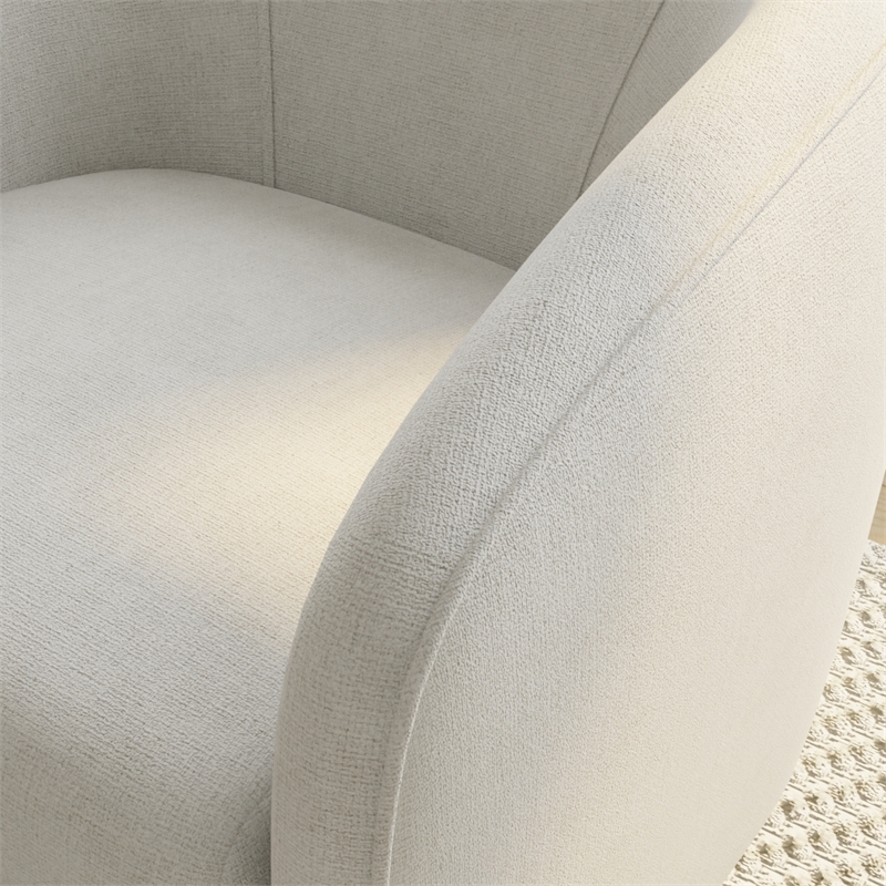 Creative Images International ELISSIDY Upholstered Fabric Club Chair in Beige