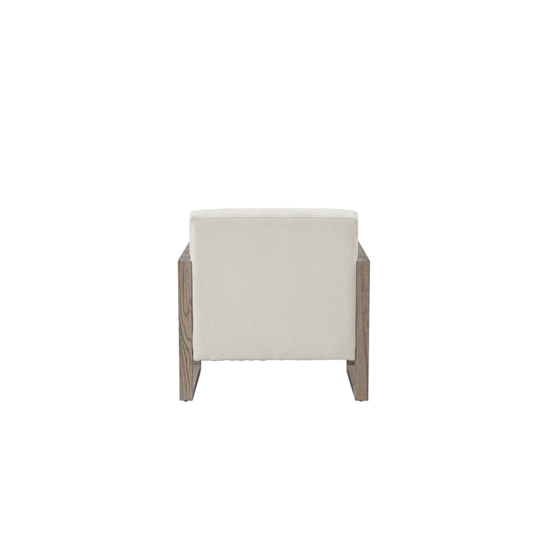ELISSIDY Wood Armchair in Beige/Ash Oak Sled Base