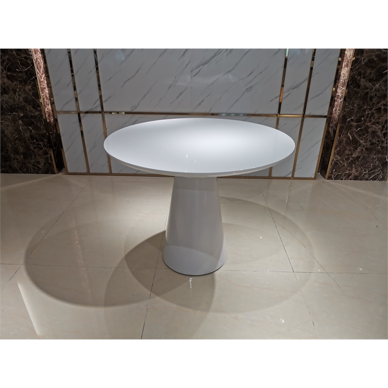 Creative Images International 42in Round White Dining Table