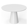 Creative Images International 42in Round White Dining Table
