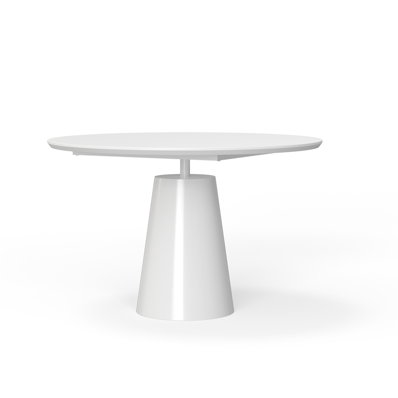 Creative Images International 42in Round White Dining Table