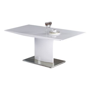 Creative Images International White Extention Table Stainless Steel Base
