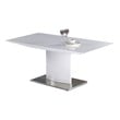 Creative Images International White Extention Table Stainless Steel Base