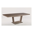 Creative Images International Sonoma Stainless Steel & Wood Dining Table in Oak