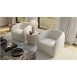 Creative Images International ELISSIDY Fabric Club Armchair in Off White