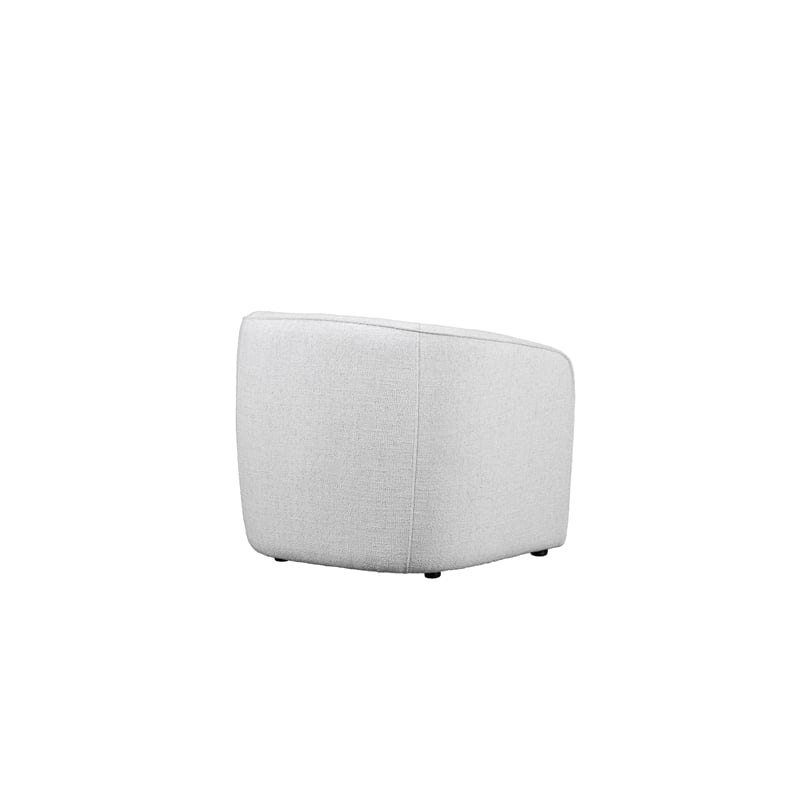 Creative Images International ELISSIDY Fabric Club Armchair in Off White