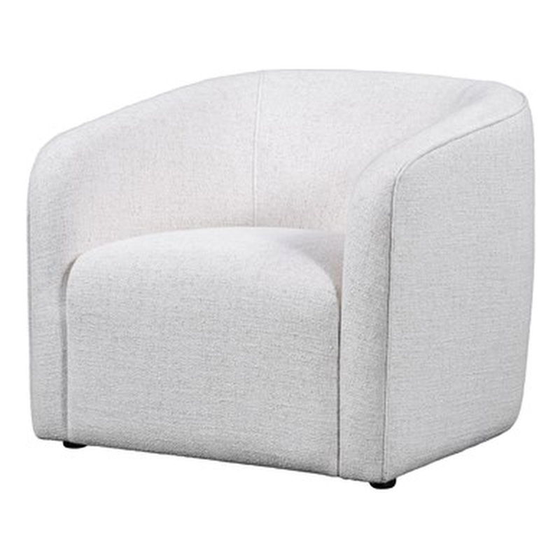 Creative Images International ELISSIDY Fabric Club Armchair in Off White