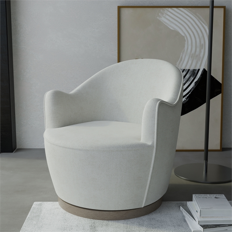 Creative Images International Ellisidy Fabric Accent Chair in Cream