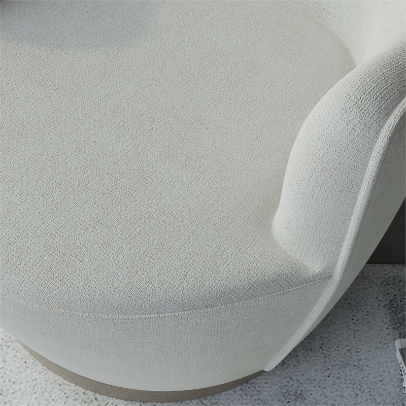 Creative Images International Ellisidy Fabric Accent Chair in Off White