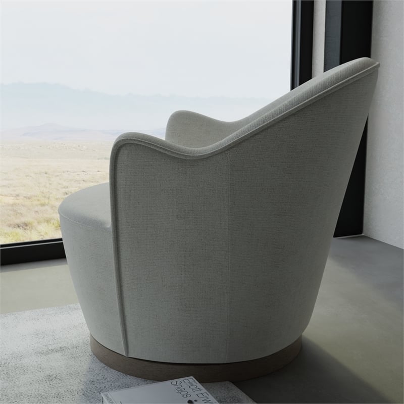 Creative Images International Ellisidy Fabric Accent Chair in Off White