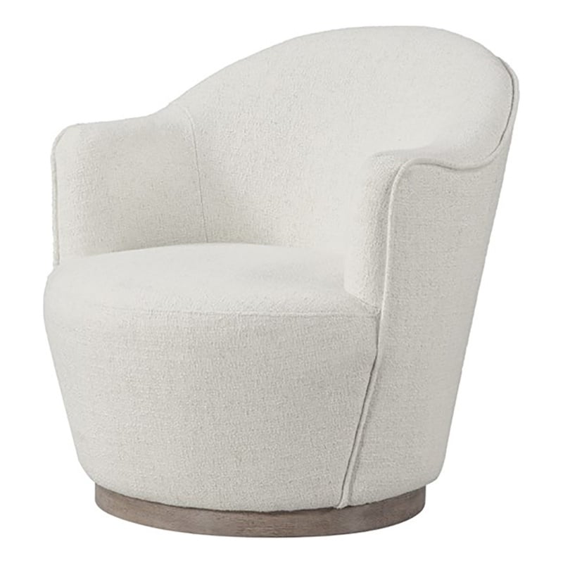 Creative Images International Ellisidy Fabric Accent Chair in Off White