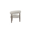 Creative Images International Elissidy Fabric & Wood Armchair in Cream