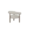Creative Images International Elissidy Fabric & Wood Armchair in Cream