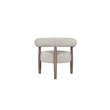 Creative Images International Elissidy Fabric & Wood Armchair in Cream