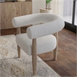 Creative Images International Elissidy Fabric & Wood Armchair in Cream