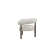 Elissidy Plywood Ash Veneer Base and Upholstery Inner Armchair Off White