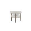 Elissidy Plywood Ash Veneer Base and Upholstery Inner Armchair Off White