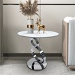 End Table with 12mm sintered stone top & Stainless Steel base