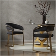Round Clear Glass Dining Table with Gold Base