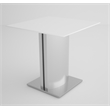 Plain White Marble Top End Table