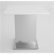 Plain White Marble Top End Table