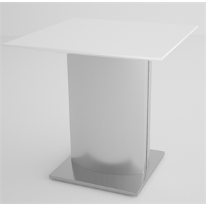 Plain White Marble Top End Table